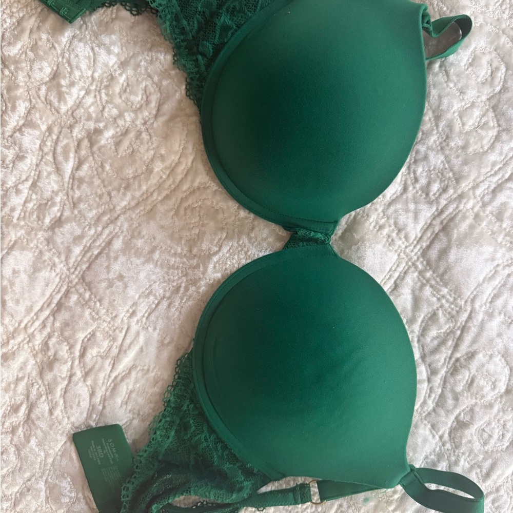 Soma Push-Up Green Lace Bra 38D